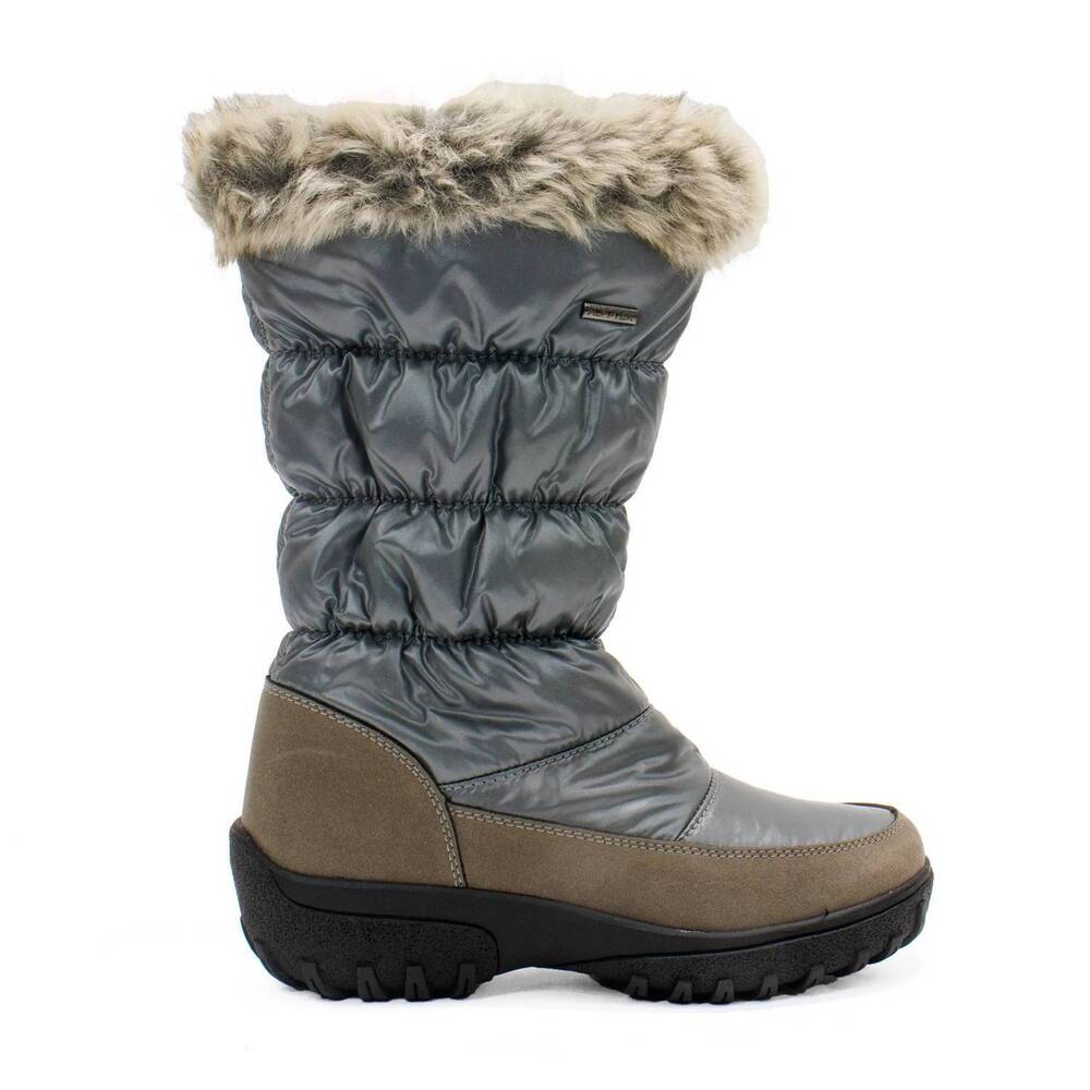 NEW FLEXUS women's vanish faux fur cuff winter boot in silver